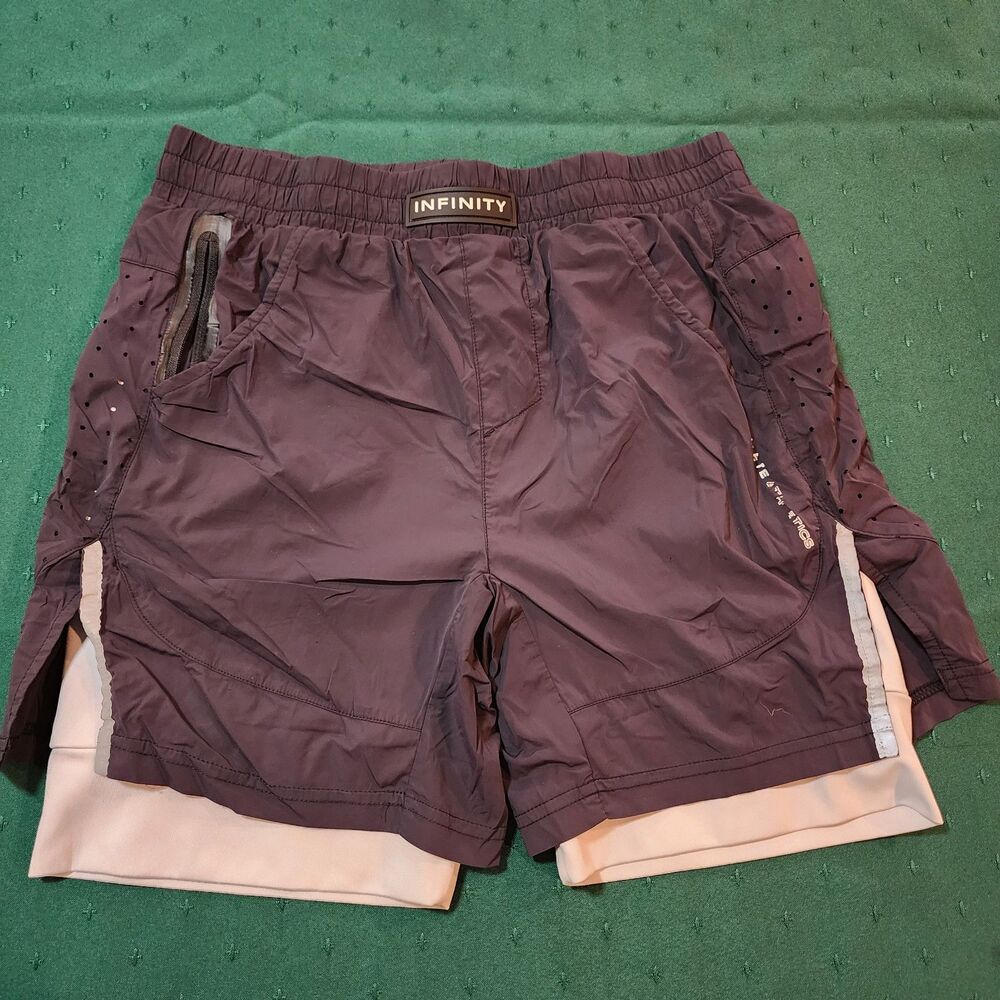 ALPHALETE ATHLETICS Men's Athletic Shorts Infinity Size Small Black